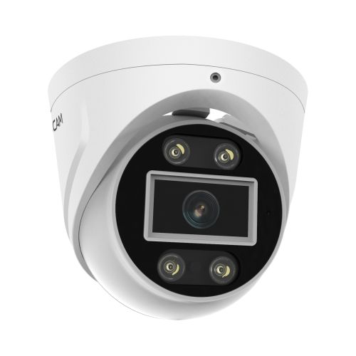 Caméra dôme IP extérieure PoE 5 MP avec spots lumineux et sirène - Foscam T5EP